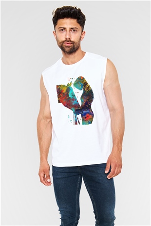 At Beyaz Unisex Kolsuz Tişört