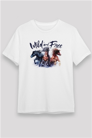 At Beyaz Unisex Tişört T-Shirt - TişörtFabrikası