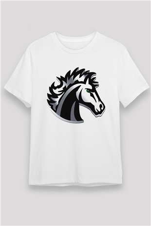 At Beyaz Unisex Tişört T-Shirt - TişörtFabrikası