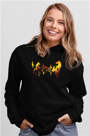 At Siyah Unisex Hoodie