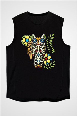 At Siyah Unisex Kolsuz Tişört