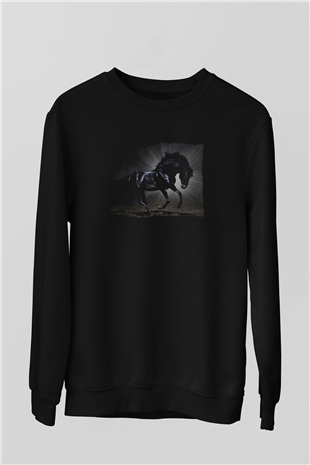 At Siyah Unisex Sweatshirt