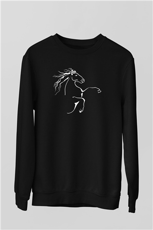 At Siyah Unisex Sweatshirt