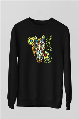At Siyah Unisex Sweatshirt