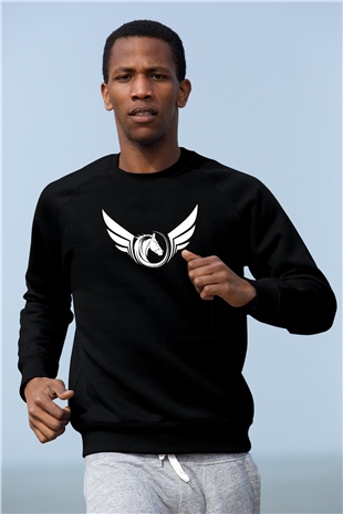 At Siyah Unisex Sweatshirt