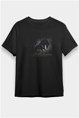 At Siyah Unisex Tişört T-Shirt - TişörtFabrikası