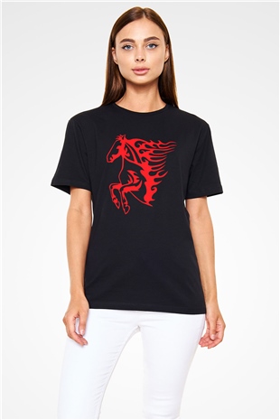 At Siyah Unisex Tişört T-Shirt - TişörtFabrikası