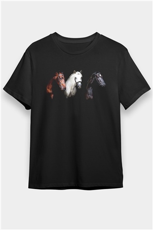 At Siyah Unisex Tişört T-Shirt - TişörtFabrikası