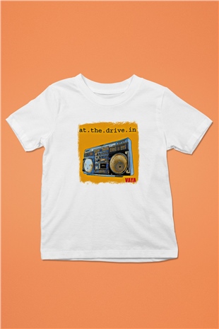 At the Drive-In Baskılı Unisex Beyaz Çocuk Tişört