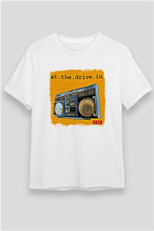 At the Drive-In Baskılı Unisex Beyaz Tişört