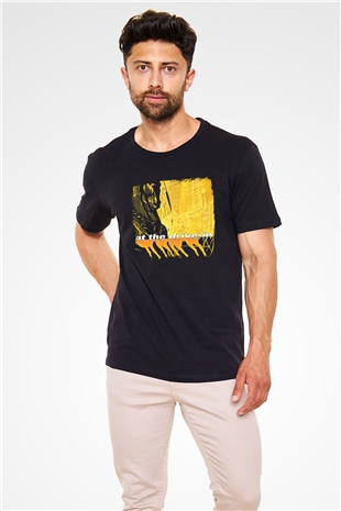 At the Drive-In Baskılı Unisex Siyah Tişört