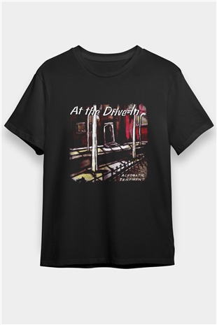 At the Drive-In Baskılı Unisex Siyah Tişört
