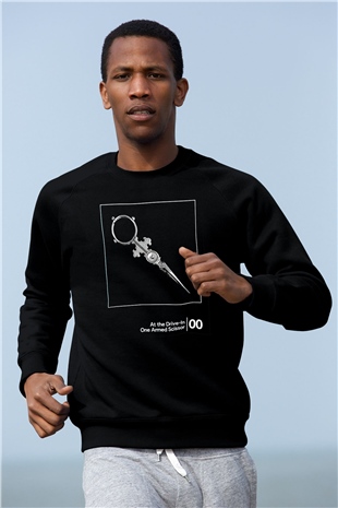 At the Drive-In Siyah Unisex Sweatshirt