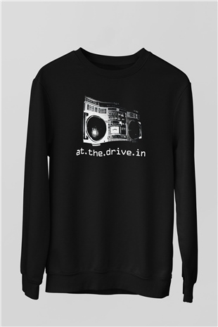 At the Drive-In Siyah Unisex Sweatshirt