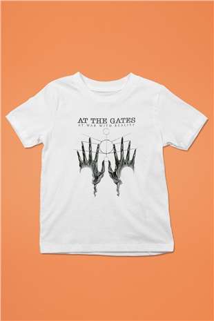 At The Gates Baskılı Beyaz Unisex Çocuk Tişört