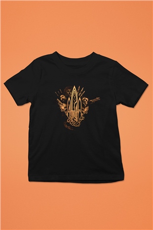 At The Gates Baskılı Siyah Unisex Çocuk Tişört