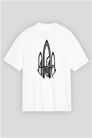 At The Gates Beyaz Unisex Oversize Tişört T-Shirt