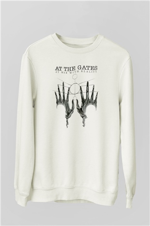 At The Gates Beyaz Unisex Sweatshirt
