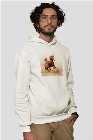 At ve YavrusuBeyaz  Unisex Hoodie