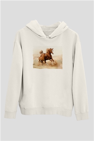 At ve YavrusuBeyaz  Unisex Hoodie