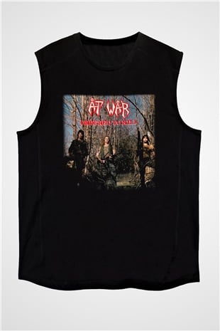 At War Siyah Unisex Kolsuz Tişört