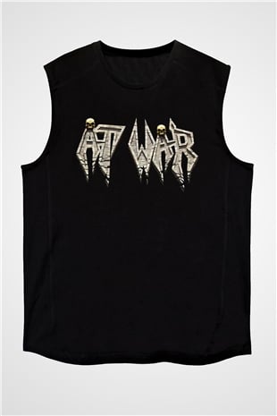 At War Siyah Unisex Kolsuz Tişört