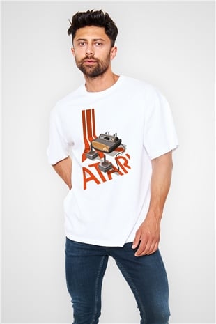 Atari Beyaz Unisex Oversize Tişört T-Shirt
