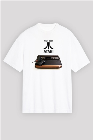 Atari Beyaz Unisex Oversize Tişört T-Shirt