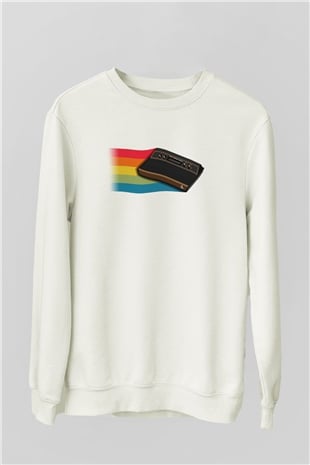 Atari Beyaz Unisex Sweatshirt