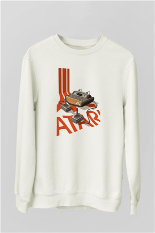 Atari Beyaz Unisex Sweatshirt