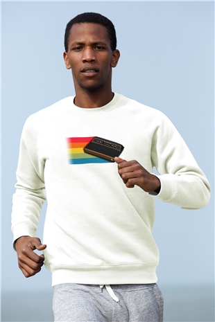 Atari Beyaz Unisex Sweatshirt