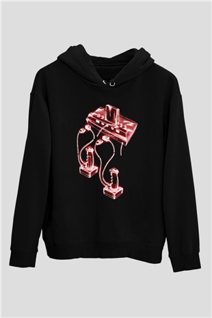 Atari Siyah Unisex Hoodie