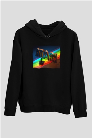 Atari Siyah Unisex Hoodie