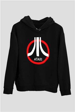 Atari Siyah Unisex Hoodie