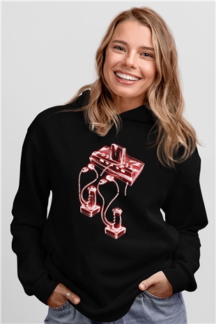Atari Siyah Unisex Hoodie