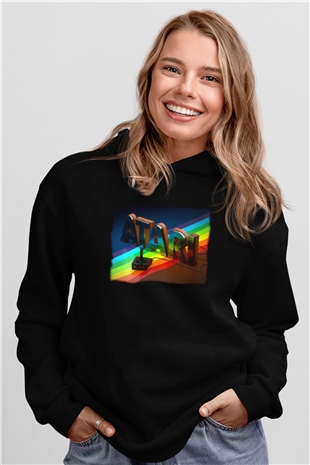 Atari Siyah Unisex Hoodie