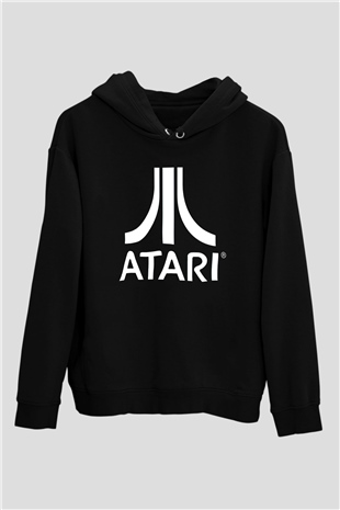 Atari Siyah Unisex Hoodie