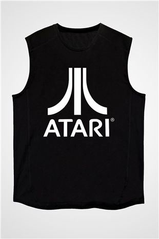Atari Siyah Unisex Kolsuz Tişört