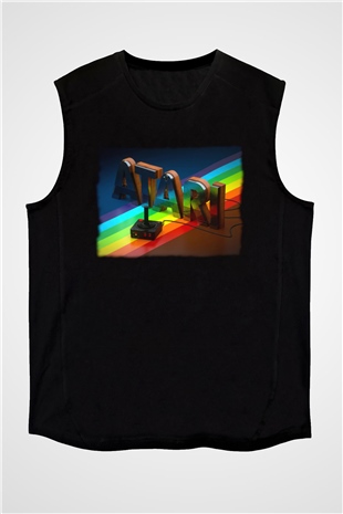 Atari Siyah Unisex  Kolsuz Tişört