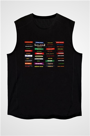 Atari Siyah Unisex Kolsuz Tişört