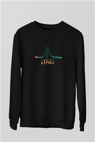 Atari Siyah Unisex Sweatshirt