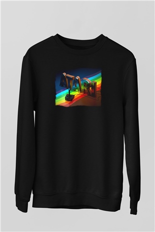 Atari Siyah Unisex  Sweatshirt