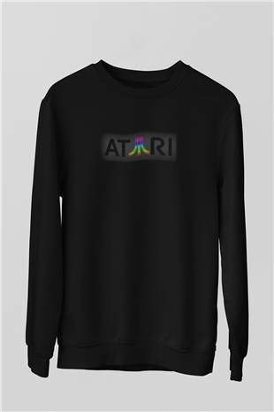 Atari Siyah Unisex Sweatshirt