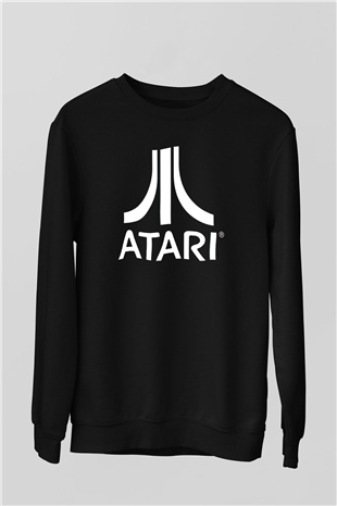 Atari Siyah Unisex Sweatshirt