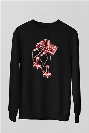 Atari Siyah Unisex  Sweatshirt