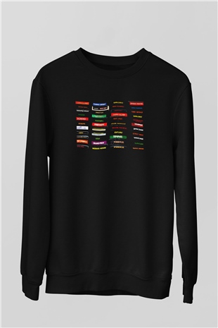 Atari Siyah Unisex Sweatshirt