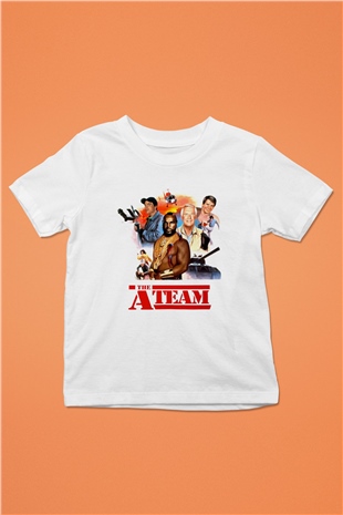 ATeam Baskılı Beyaz Unisex Çocuk Tişört