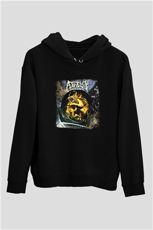 Atheist Baskılı Unisex Siyah Hoodie
