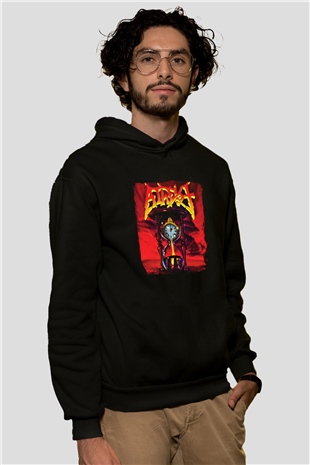 Atheist Baskılı Unisex Siyah Hoodie
