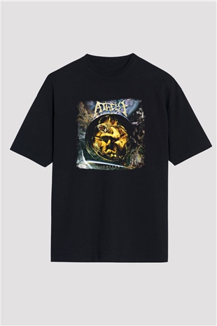 Atheist Baskılı Unisex Siyah Oversize Tişört